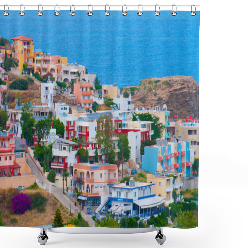 Personality  Bali Village . Crete, Greece Shower Curtains