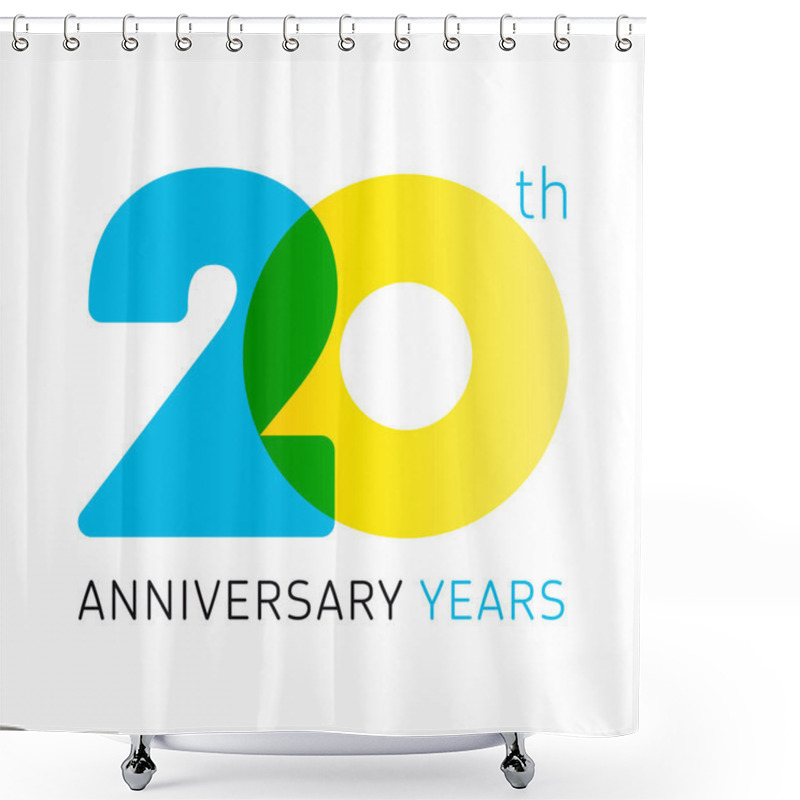 Personality  20 Anniversary Years Logo Shower Curtains