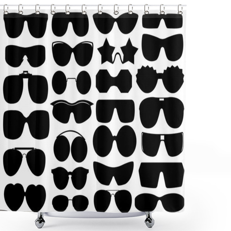 Personality  Different Sunglasses Shower Curtains