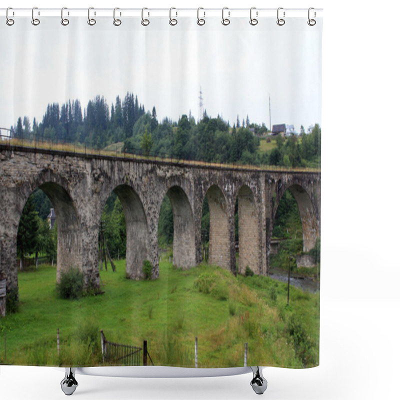 Personality  Beautiful Ancient Stone Arch Bridge Shower Curtains