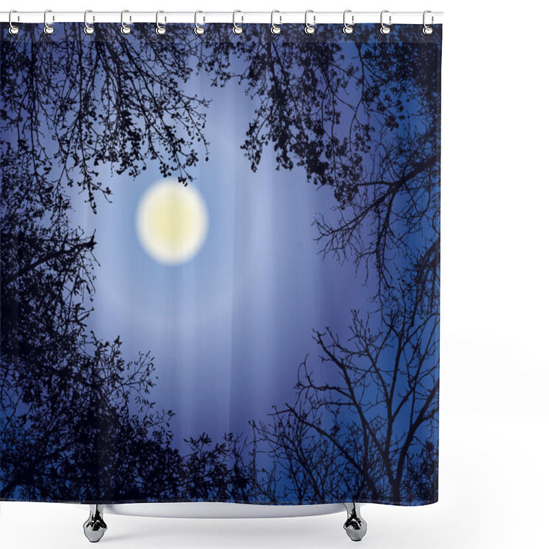 Personality  Vector Framework From The Branches Of Trees Shower Curtains