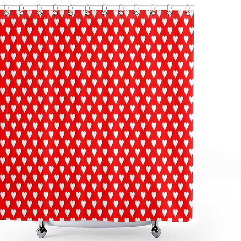 Personality  Valentine S Red Polka Dot Heart Shower Curtains