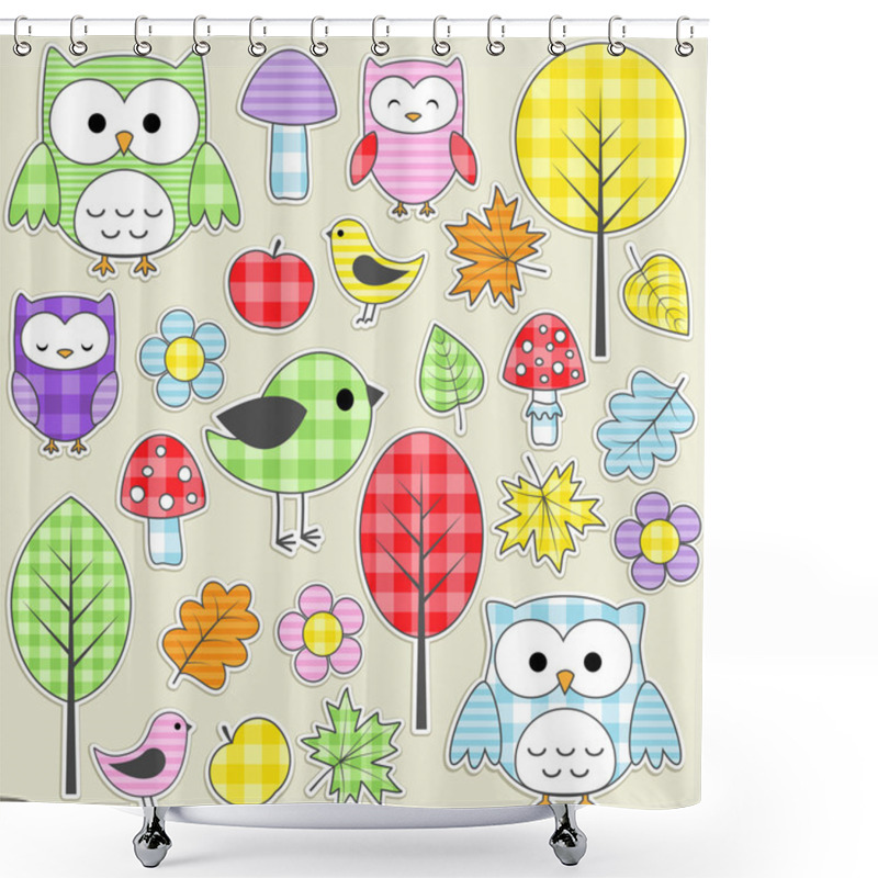 Personality  Textile Stickers Shower Curtains