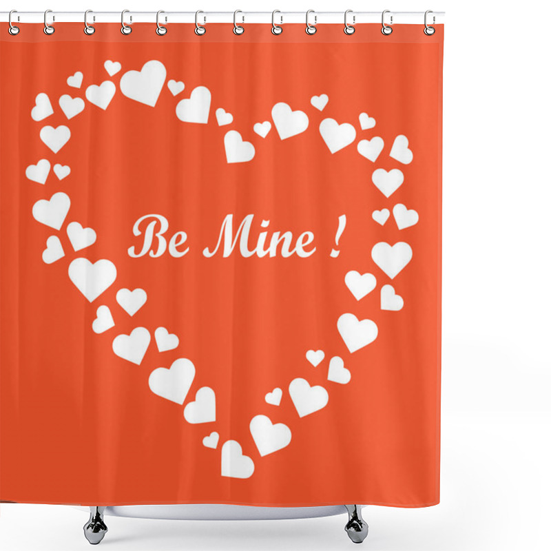 Personality  Cute Vector Illustration: Heart Composed Of Many Hearts And The  Shower Curtains