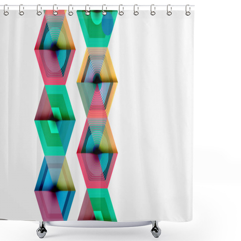 Personality  Hexagons, Diamonds Pattern. Geometric Repeating Hexagon Background Shower Curtains