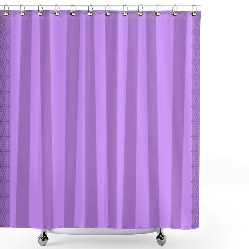 Personality  Striped Purple Background With Cute Vertical Stripes Framed With Spider Cobweb. Vector Background, Halloween Invitation, Banner, Poster Or Greeting Card Template With Empty Copy Space For Text. Shower Curtains