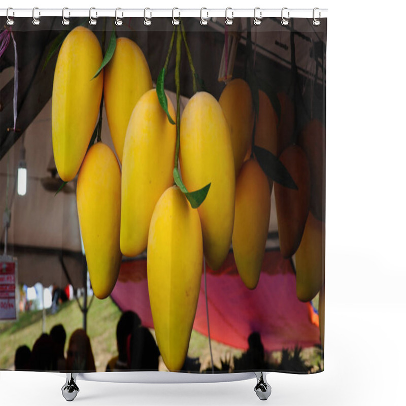 Personality  Pile Of Harvested Ripe Mangoes Collected By Farmers Shower Curtains