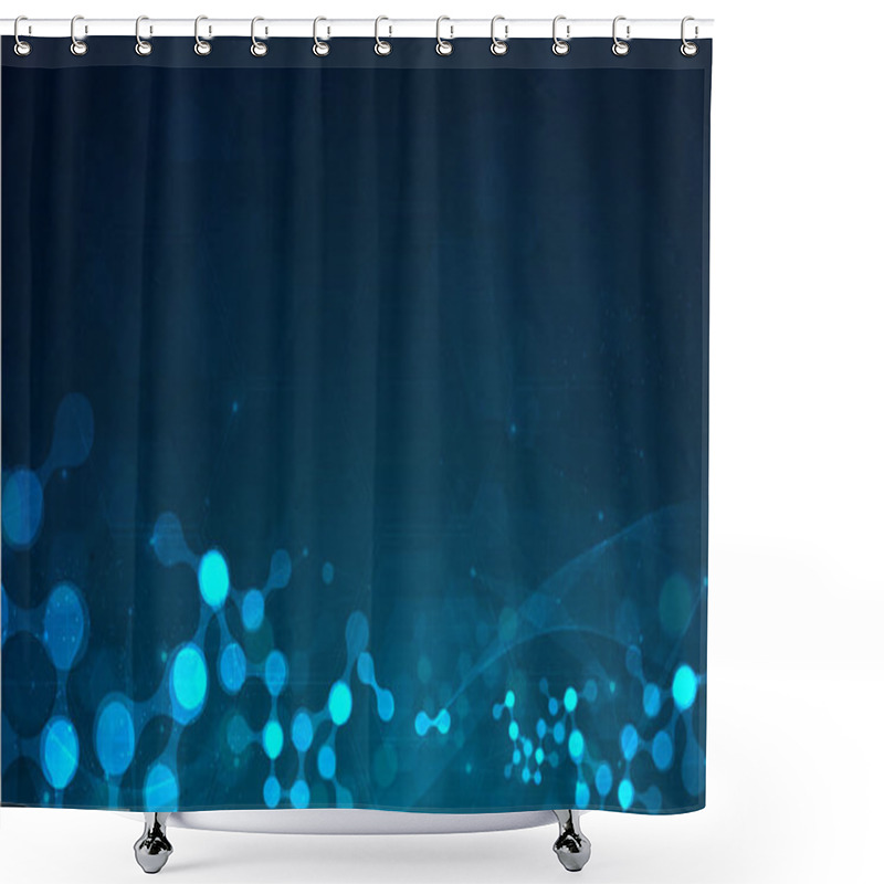 Personality  DNA Digital, Sequence, Code Structure With Glow. Science Concept And Nano Technology Background. Vector Design. Shower Curtains