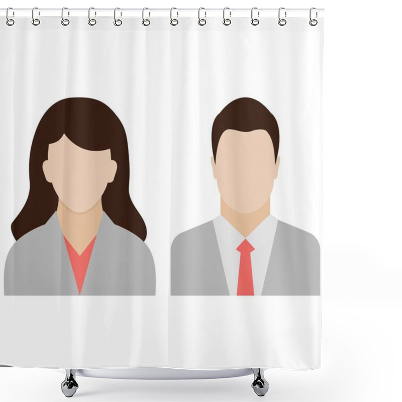 Personality  Employees Vector Icon That Can Easily Modify Or Edit Shower Curtains