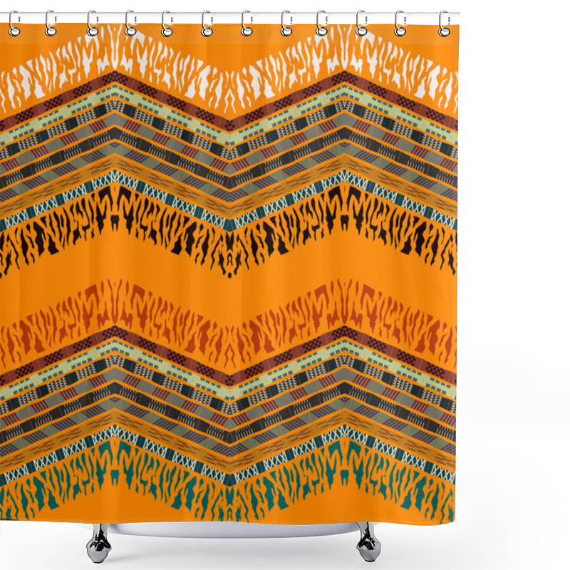 Personality  Seamless Abstract Geometric Pattern. Vector Illustration Shower Curtains