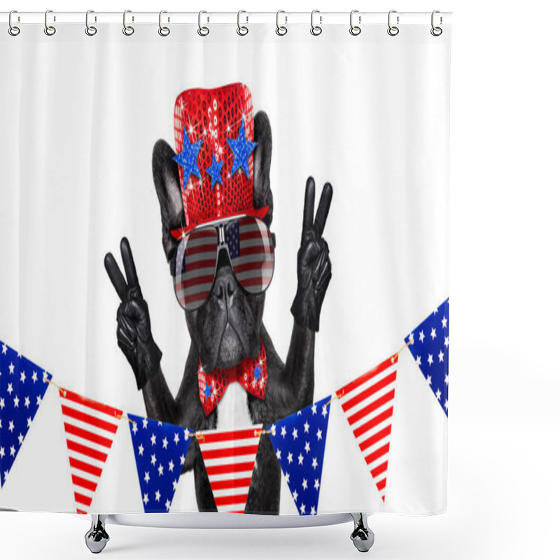 Personality  Independence Day 4th Of July Dog Shower Curtains