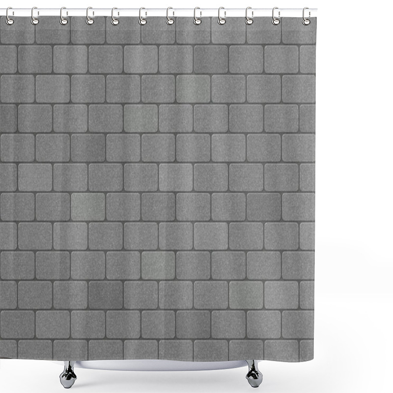 Personality  Brick Pattern Running Bond Paving Texture. Shower Curtains