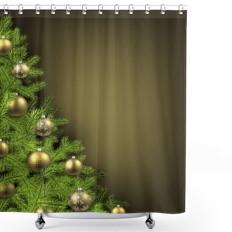 Personality  Background With Christmas Tree Shower Curtains