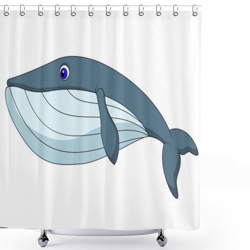 Personality  Cute Whale Cartoon Shower Curtains