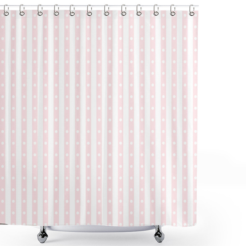 Personality  Seamless Pattern Of Dots And Stripes Shower Curtains