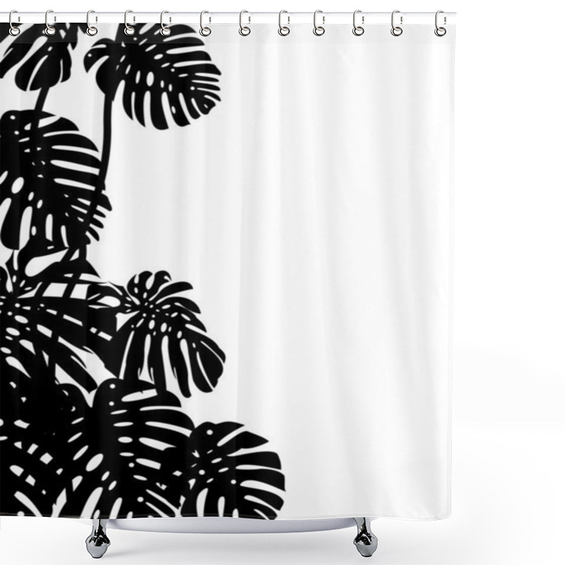 Personality  Tropical Leaf Backgound Shower Curtains