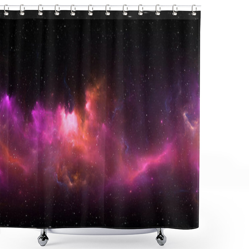 Personality  Space Background With Nebula And Stars. Environment 360 HDRI Map. Equirectangular Projection, Spherical Panorama. 3d Illustration Shower Curtains