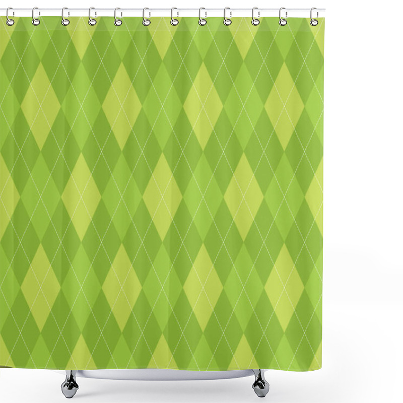 Personality  Argyle Pattern Seamless. Fabric Texture Background. Classic Argill Vector Ornament. Shower Curtains