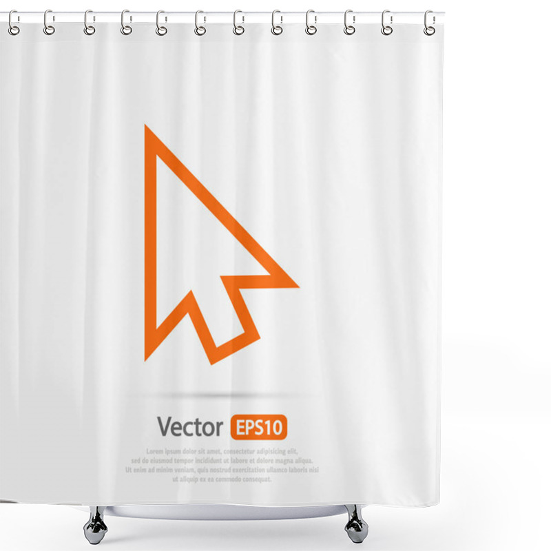 Personality  Cursor Icon Design Shower Curtains