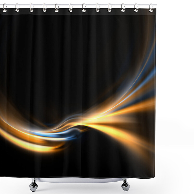 Personality  Flowing Swoosh Layout Shower Curtains