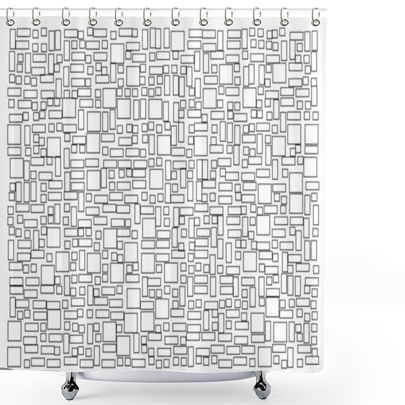 Personality  Offset Quads Generative Art Background Art Illustration Shower Curtains