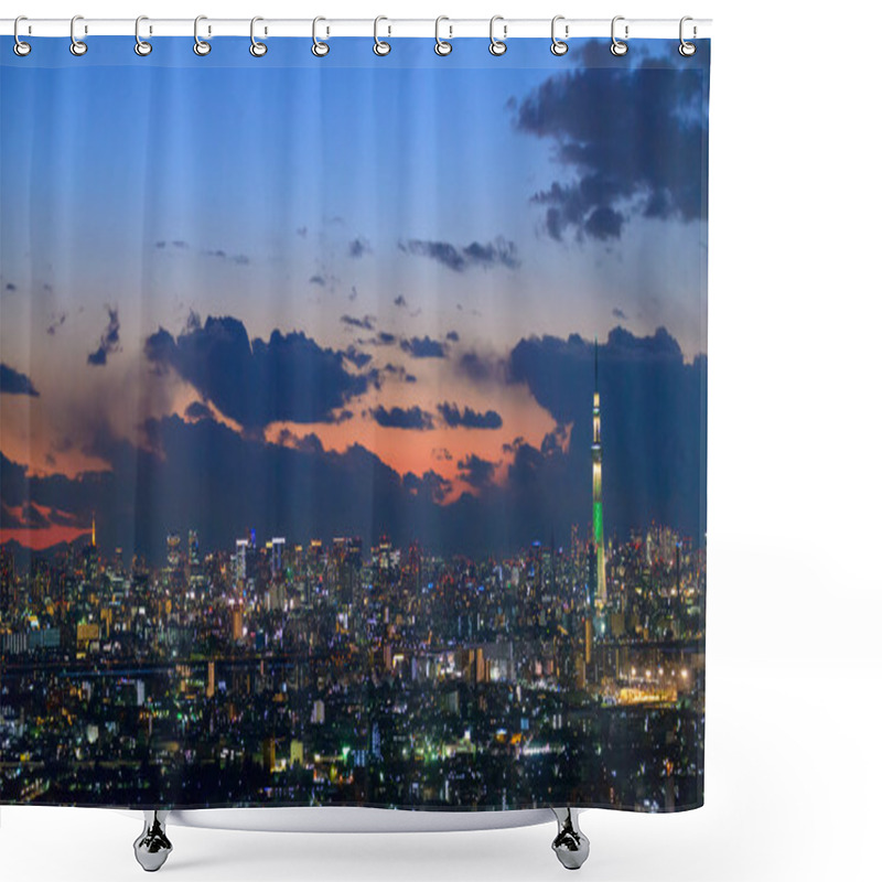 Personality  Tokyo In The Twilight Shower Curtains