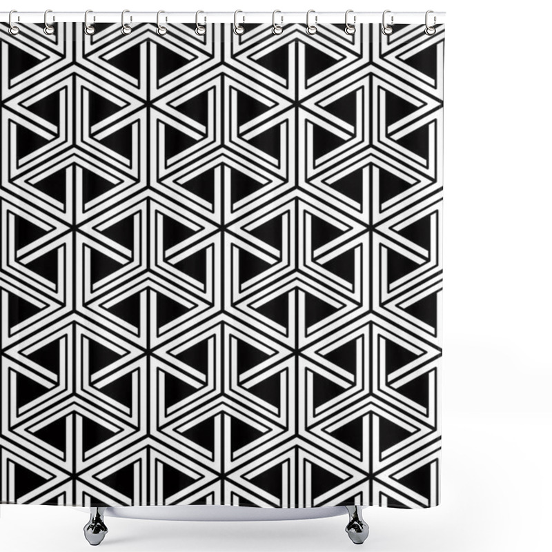 Personality  Contrast Symmetric Seamless Pattern Shower Curtains