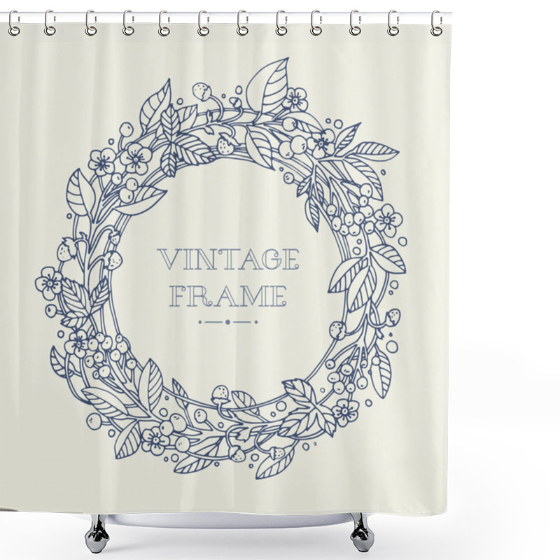 Personality  Wreath Of Forest Flowers Shower Curtains