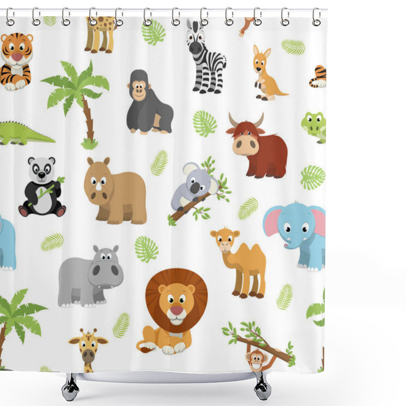 Personality  Funny Exotic Animals Shower Curtains