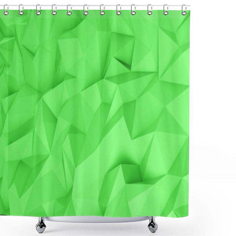 Personality  Abstract Black 3d Rendered Geometric Background. Shower Curtains