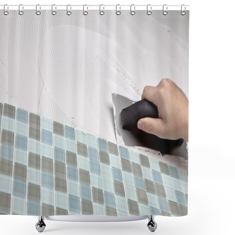 Personality  Man Tiling Shower Curtains