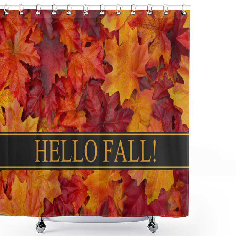 Personality  Hello Fall Message Shower Curtains