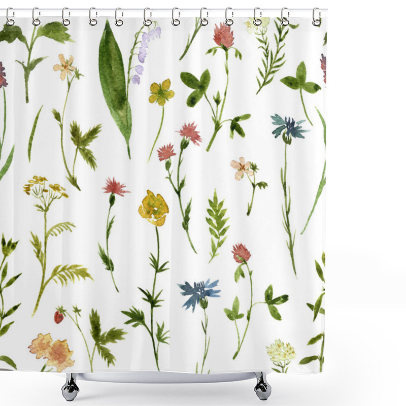 Personality  Seamless Floral Pattern Shower Curtains