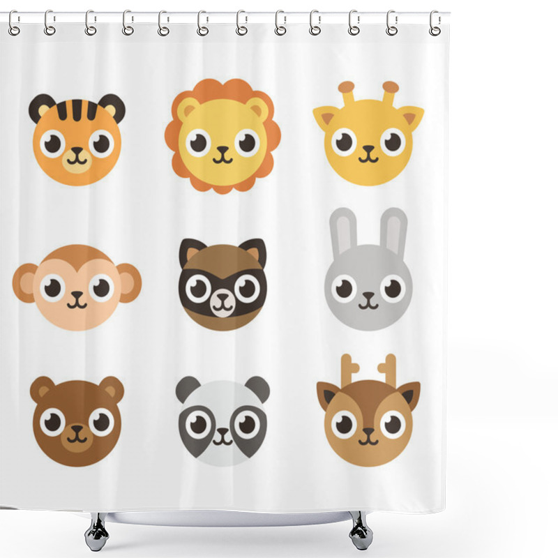 Personality  Cartoon Animal Muzzles Shower Curtains