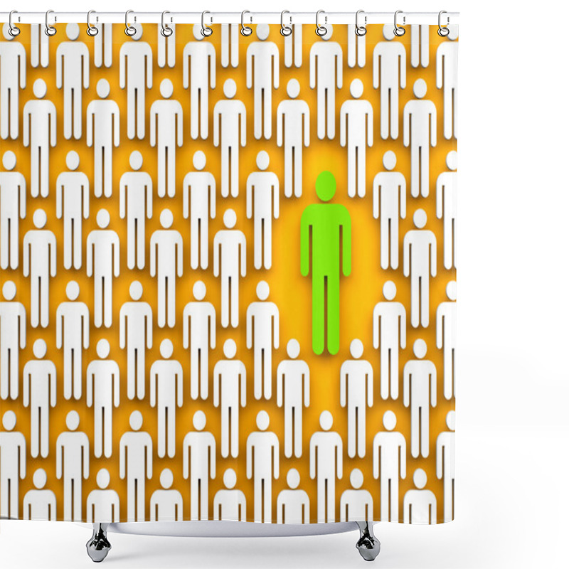 Personality  Social Network Metaphor. Leadership Shower Curtains