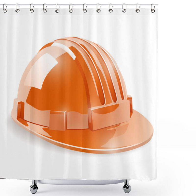 Personality  Construction Safety Helmet Shower Curtains