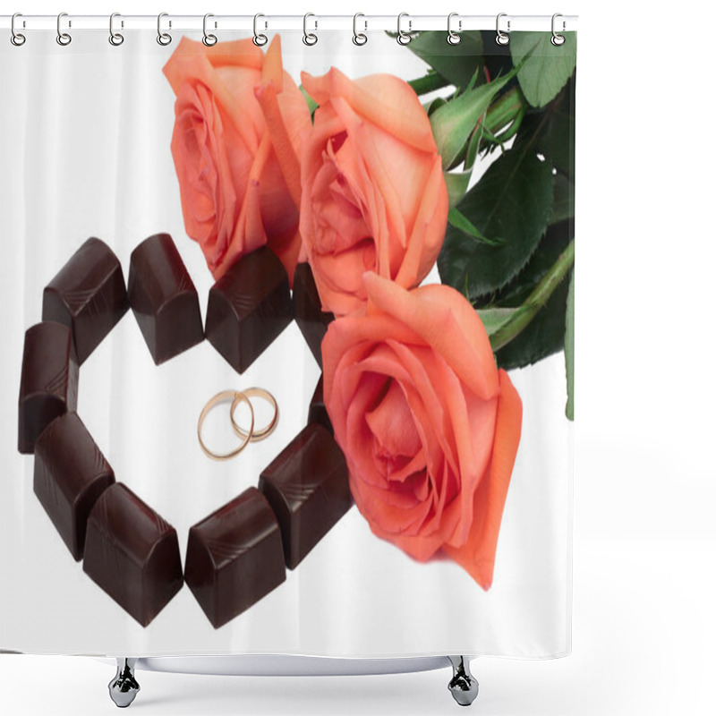 Personality  Roses And Chocolate Shower Curtains