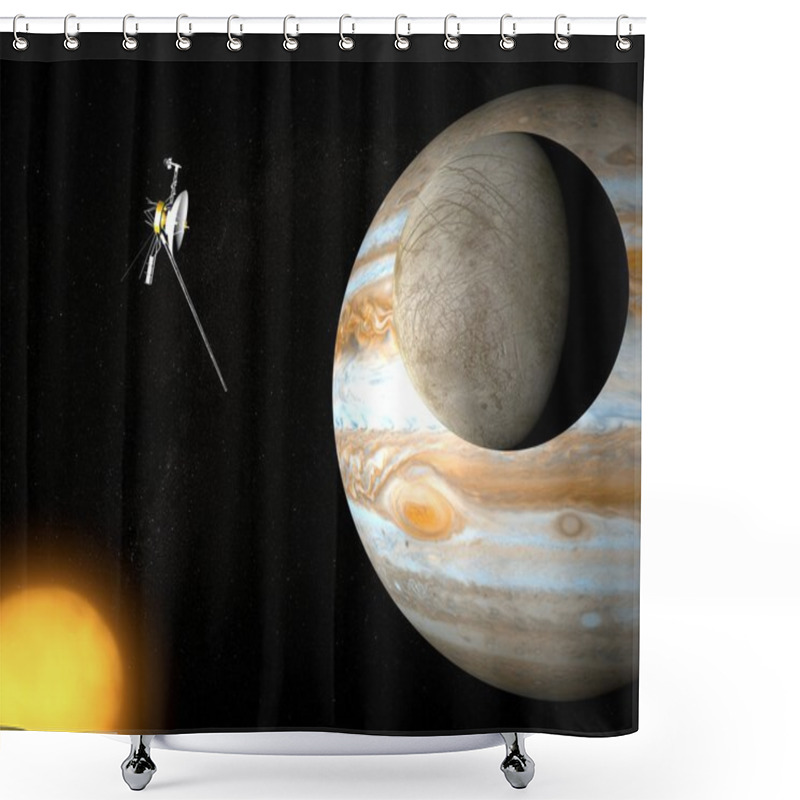 Personality  Satellite Europa And Space Probe Voyager Shower Curtains