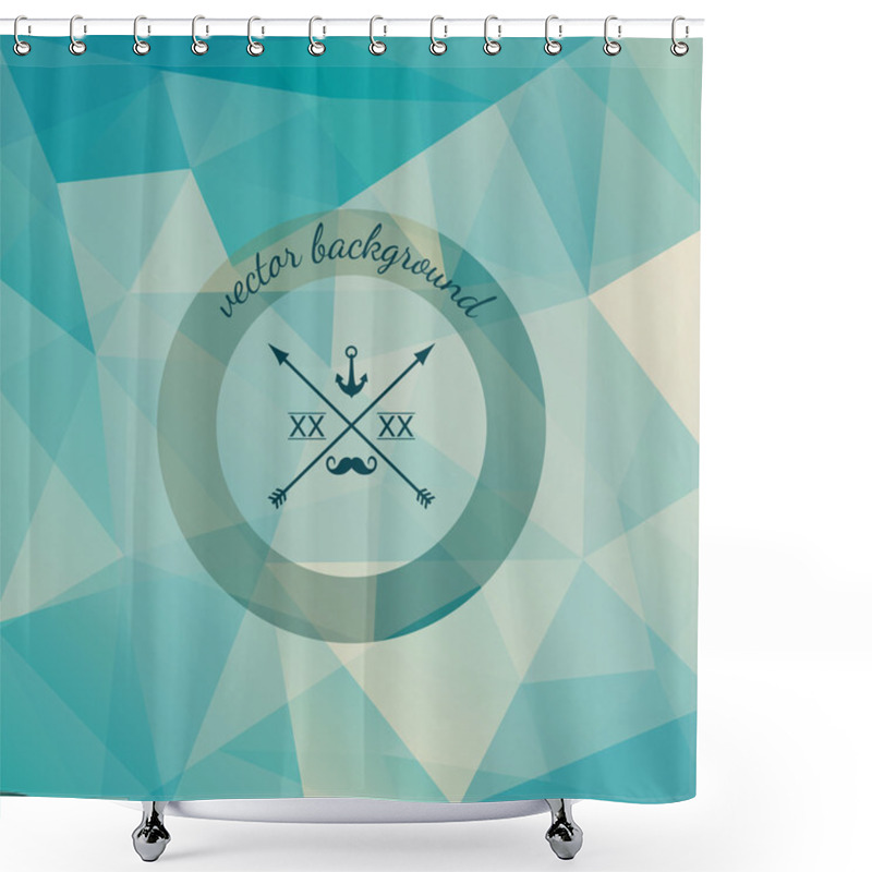 Personality  Abstract Polygonal Background. Shower Curtains