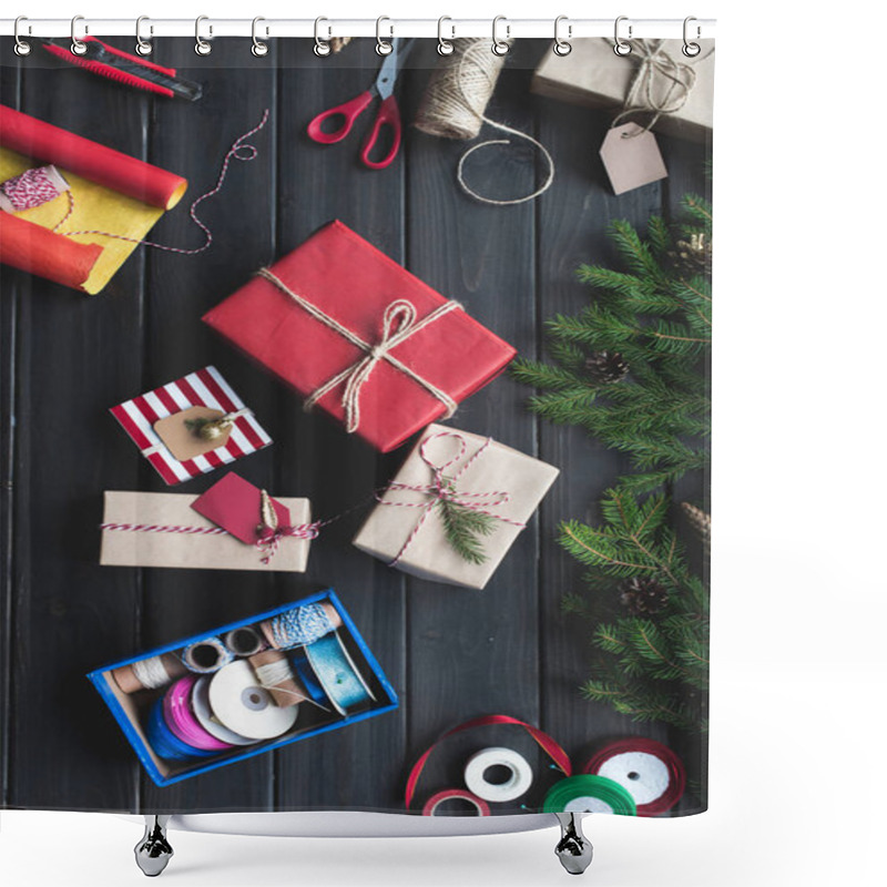 Personality  Christmas Gifts Composition Shower Curtains