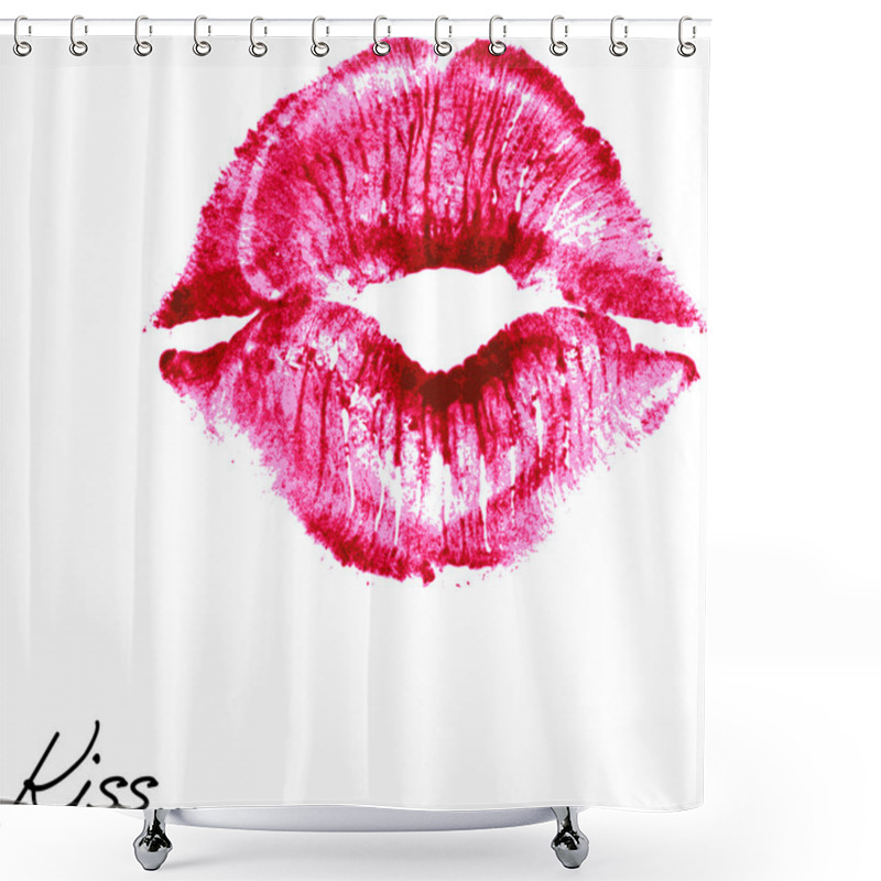 Personality  Vector Lipstick Kiss Shower Curtains