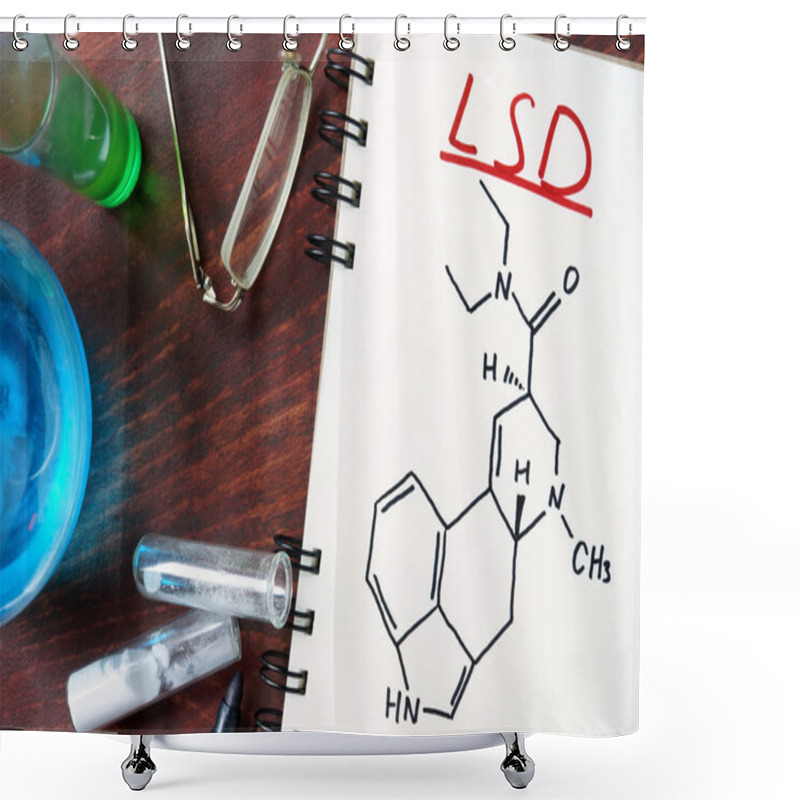 Personality  Notepad With Chemical Formula Of LSD Shower Curtains