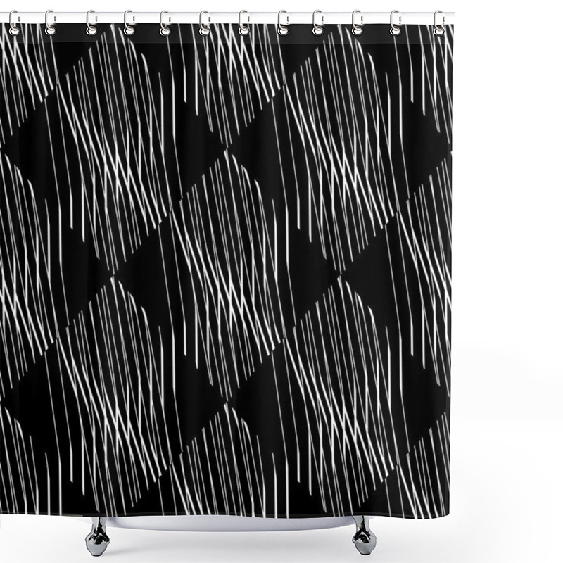 Personality  Seamlessly Repeatable Geometric Pattern Shower Curtains