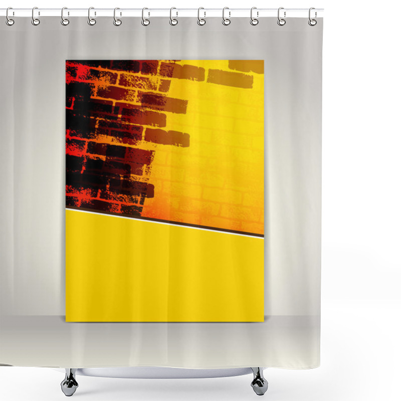 Personality  Flyer Or Brochure Template, Abstract Urban Design Shower Curtains