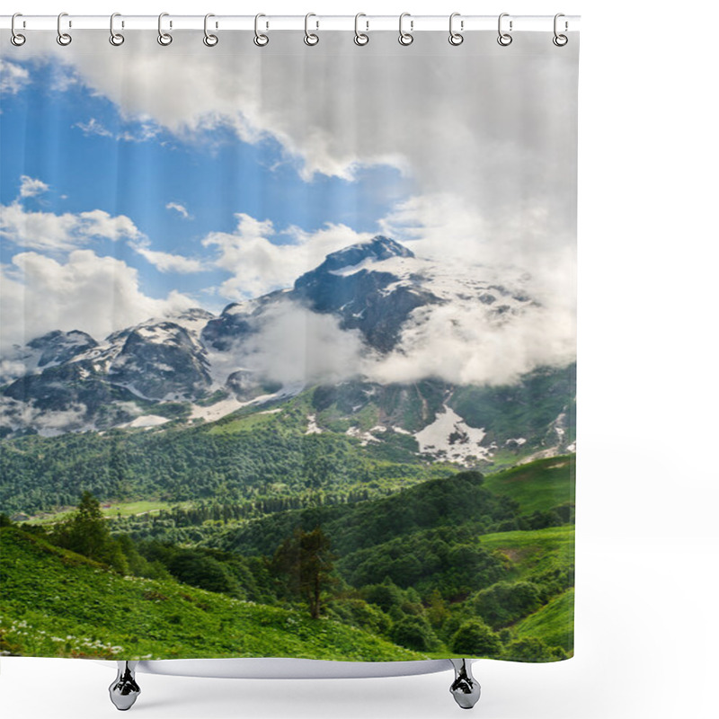 Personality  Mountain Landscape Shower Curtains