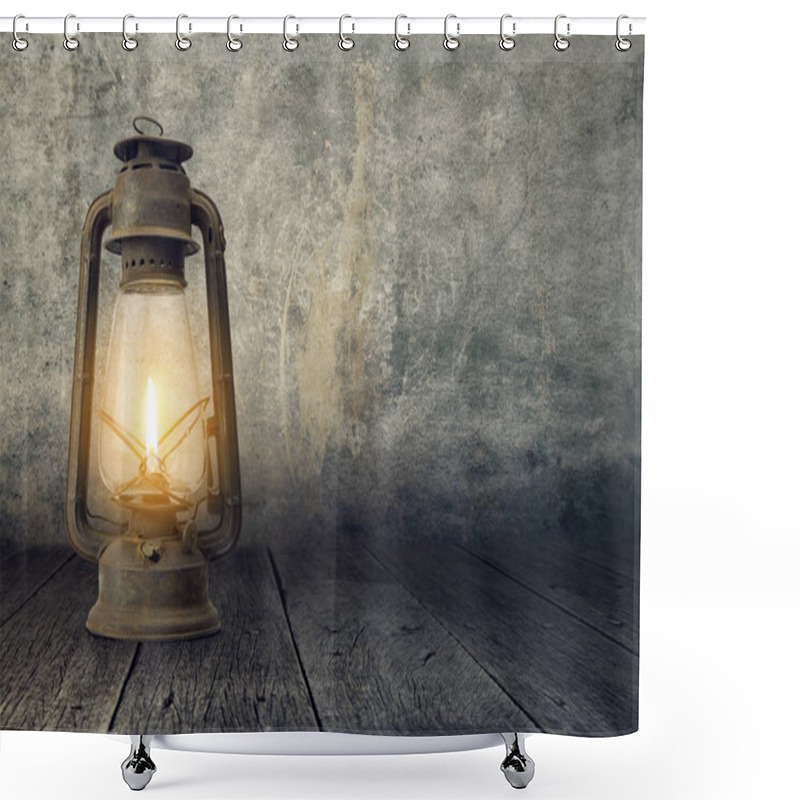 Personality  Old Lamp In A Dramatic Scene, Fanoos  Shower Curtains