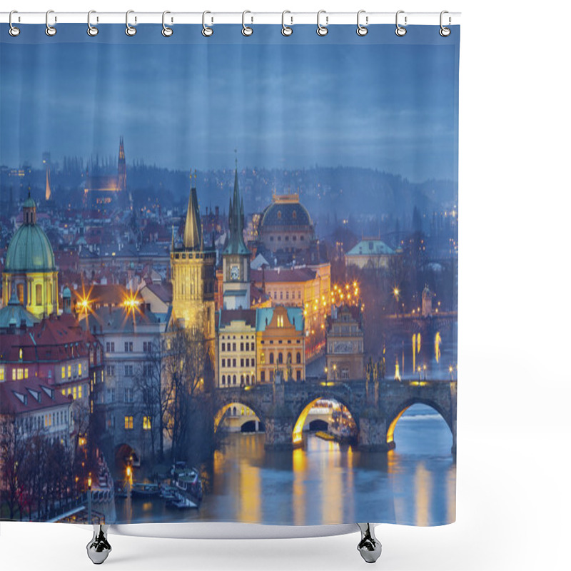 Personality  Prague. Shower Curtains