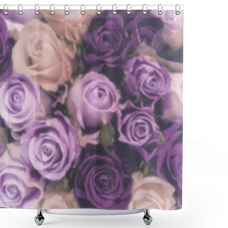 Personality  Blurred Purple Roses Shower Curtains