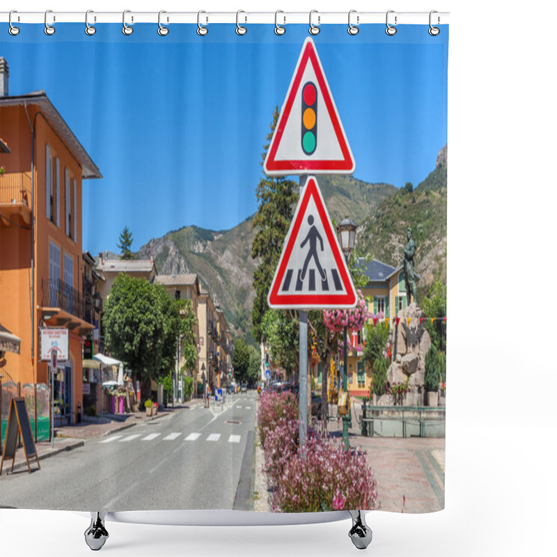 Personality  Street View Of Tende, France. Shower Curtains