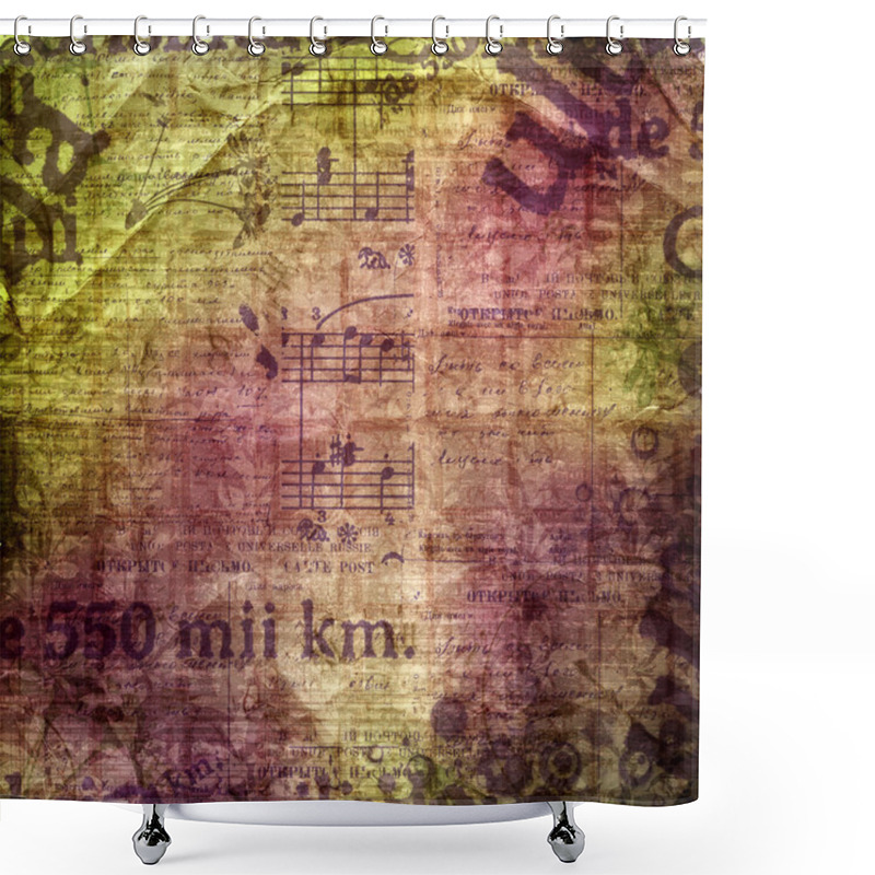 Personality  Abstract Beautiful Background In The Style Of Mixed Media With F Shower Curtains